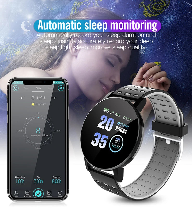 NEW 1.44inch Bluetooth 4.0 Led Digital Waterproof Smart Watch Children's Heart Rate Monitor Fitness Tracker Watch Boys and Girls