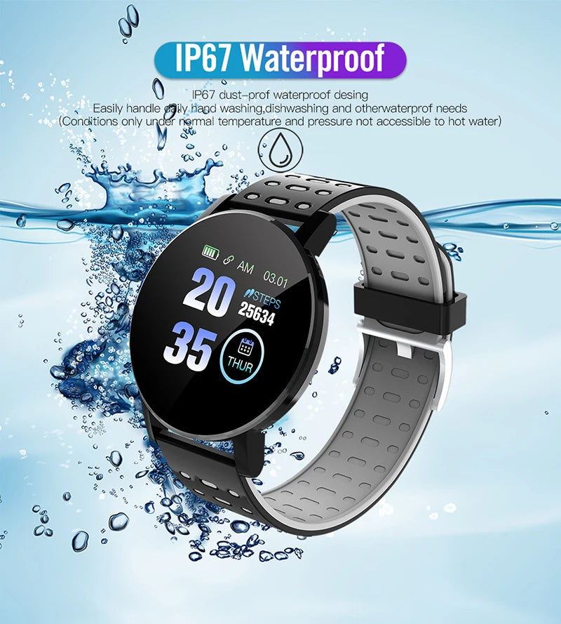NEW 1.44inch Bluetooth 4.0 Led Digital Waterproof Smart Watch Children's Heart Rate Monitor Fitness Tracker Watch Boys and Girls