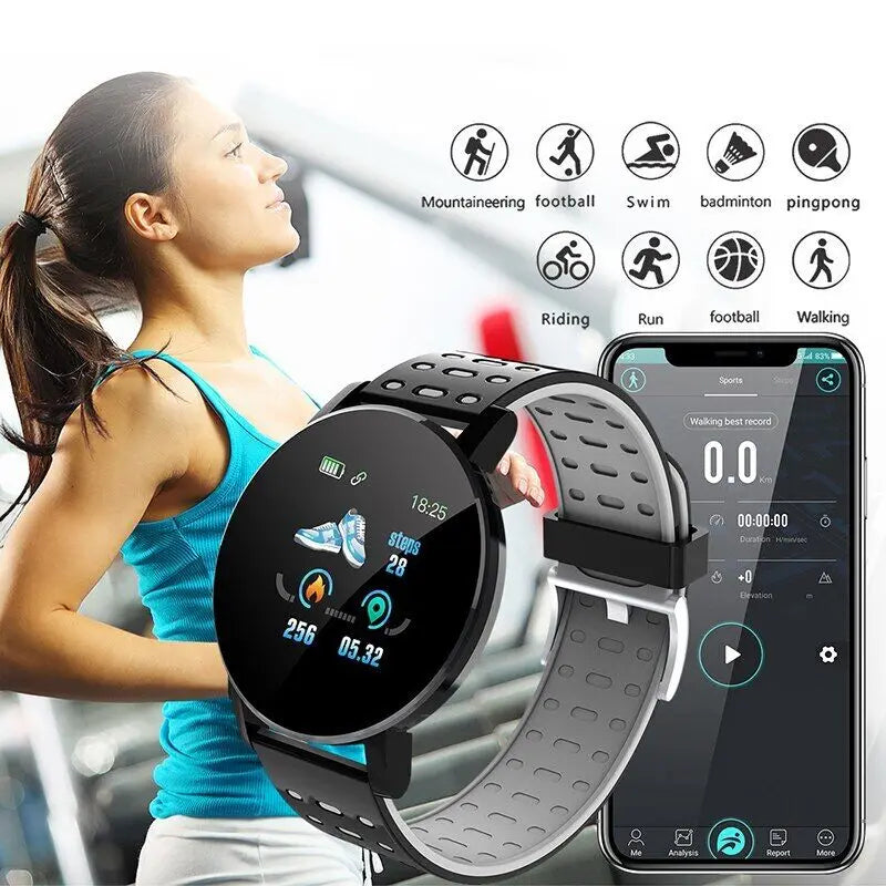 NEW 1.44inch Bluetooth 4.0 Led Digital Waterproof Smart Watch Children's Heart Rate Monitor Fitness Tracker Watch Boys and Girls